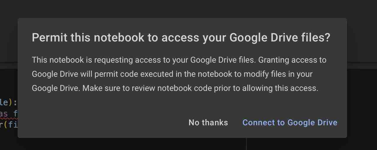 Permit this notebook to access your Google Drive files